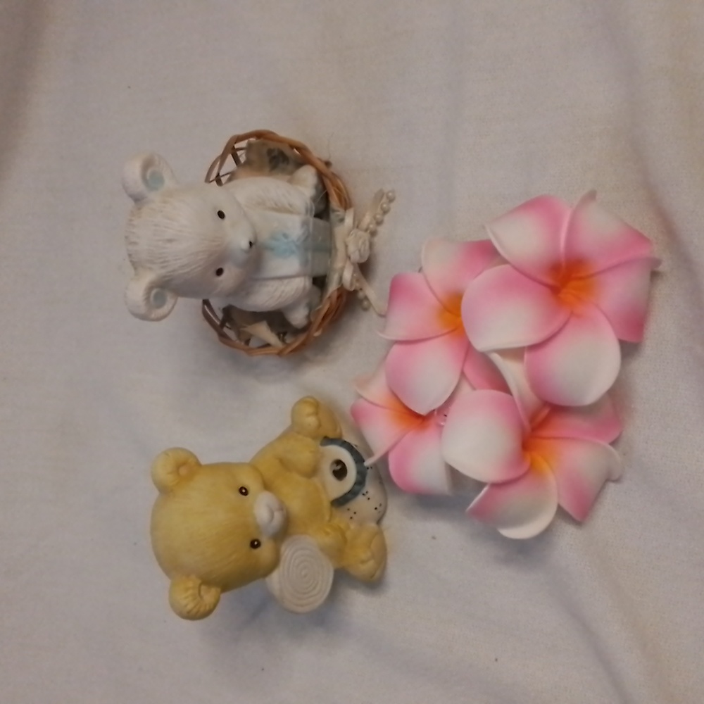 Set of 4in Ceramic Teddy Bears